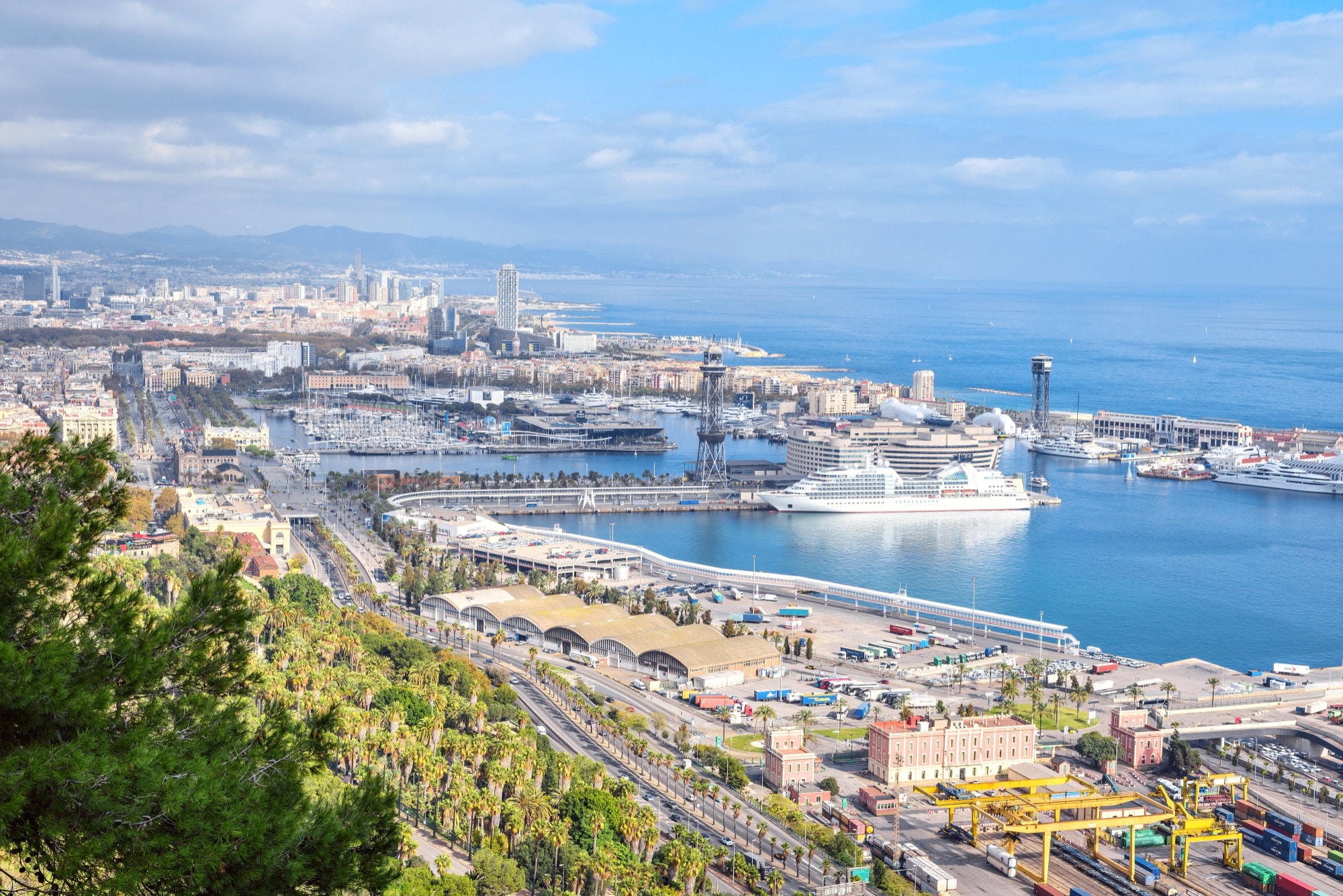 Vista aérea Puerto de Barcelona